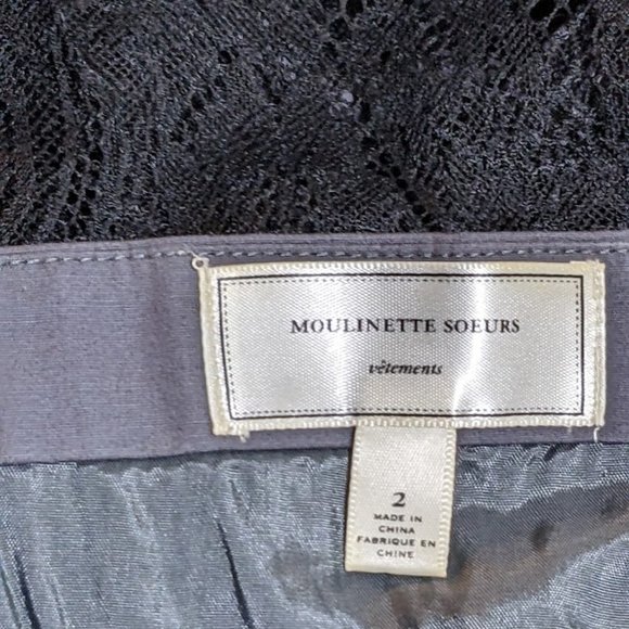 Anthropologie MOULINETTE SOEURS Shadow Canopy Black Lace Dress - Picture 7 of 9